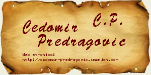 Čedomir Predragović vizit kartica